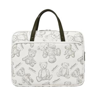 เคสป้องกันแขนแล็ปท็อปลายหมีการ์ตูนน่ารักสำหรับเด็กผู้หญิง15นิ้วกระเป๋าคอมพิวเตอร์แท็บเล็ตพีซีที่มีด้ามจับเปิดกว้าง - Product Image 1