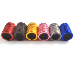 Aluminum Alloy Valve <b>Cap</b> 17mm American Style Tubeless Car Tire <b>Dust</b> Cover With Plastic Protection - Product Image 1