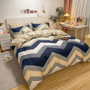 Parure de lit 4 pièces, ensemble de literie nouveau Style 300TC 2021 coton, housse de <span class=keywords><strong>couette</strong></span>, drap pour dortoir d'étudiant, 4 pièces, 100% - Product Image 3