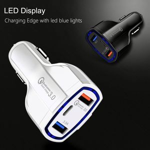 QC3.0 <b>USB</b> Car Charger 3 Ports Type C <b>USB</b> Car Charger Cigarette Lighter <b>Socket</b> Power Adapter - Product Image 6