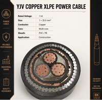 Câble électrique souterrain 150mm2 300mm2 YJV XLPE Câble d'alimentation en cuivre Classe IP67 0.6/1kV Gaine en PVC