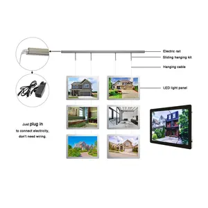 Рамка для постера A3 A4 нового дизайна, распродажа, световой короб, вывеска, витрина висящего агента, светодиодный дисплей для окон, Светодиодная панель для недвижимости