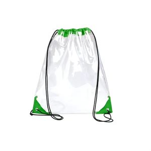 Clear <b>Drawstring</b> Stadium <b>Backpacks</b> Waterproof Approved for Sporting Events Colorful PVC Lining for Gym College Work Concerts - Product Image 5