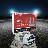 Ampoule de phare de voiture LED haute puissance SFIDA K5 120W 6000K H4 12000 Lumens Nouvelle 12V Garantie de 2 ans