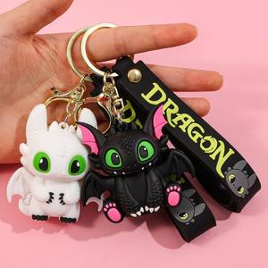 กระเป๋าพวงกุญแจรูปมังกรน้อยสีขาวและดำลายการ์ตูนสร้างสรรค์ - Product Image 5