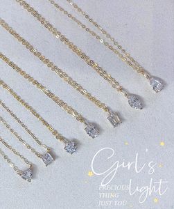 Collier pendentif Xinfly 0,5 ct en diamant de laboratoire, or massif 18 carats, forme tendance, bijoux fins personnalisés Au750 pour mariages, vente chaude - Product Image 4