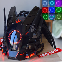 Masque LED Fantôme Rechargeable Lumineux Cyberpunk pour Carnaval d'Halloween, Cosplay et Expositions de Comics