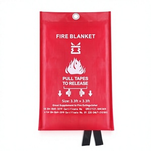 Emergency Fire Suppression <b>Blanket</b> 3.0mm <b>Thick</b> Coated Fiberglass Wear Resistant Safety Cover No Grommet Holes for Household Fire - Product Image 3