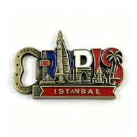 Aimants de réfrigérateur en alliage de zinc 3D personnalisés en gros, aimants de réfrigérateur souvenirs touristiques avec logo personnalisé pour cadeaux de ville