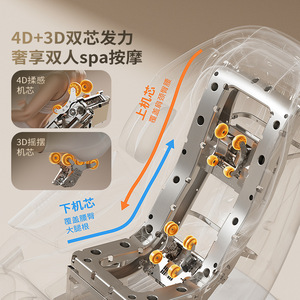 Smart Massage Chair L50S Dual-Mechanism SL Guide Rail 31-60 Airbags <b>Zero</b> Gravity Home Use - Product Image 2