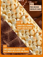 Choco Cup : Mini-cornets de gaufrettes fourrés au chocolat, croustillants, en forme de haricots, en boîte, pour enfants, collation de loisirs
