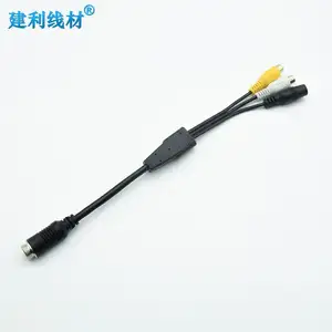 4Pin Male To RCA Female DC Female Adapter Cable Truck To Car Camera Conversion PVC Jacket For Enhanced Monitor Compatibility