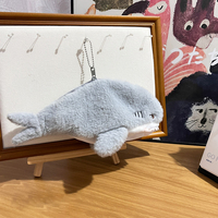 Mode stockage papeterie petites filles belle école dessin animé en peluche en forme de requin PP coton crayon sac