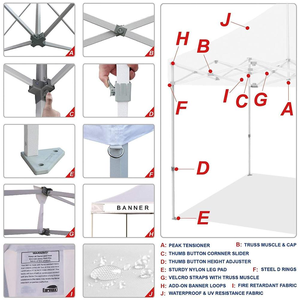 10X10 Ft Groothandel Opvouwbare Luifel Tent Trade Show Pop Up Tuinhuisje Tent Voor Evenementen - Product Image 4