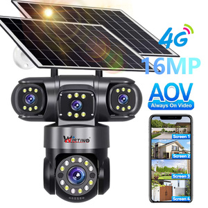 <span class=keywords><strong>Camera</strong></span> năng lượng mặt trời ngoài trời Wistino 4G, bốn ống kính, bốn màn hình, PTZ, phát <span class=keywords><strong>hi</strong></span>ện chuyển động, báo động, trực tuyến 24/7, <span class=keywords><strong>camera</strong></span> năng lượng mặt trời Aov - Product Image 1
