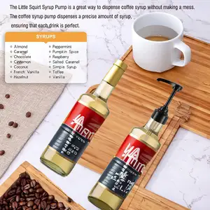 Snow Cones Coffee Caramel Flavoring Bottle Syrup Pump 750ml Não Encerrar e Derramar Fábrica Atacado