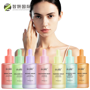 Özel etiket yüz Serum Vegan maddeler <span class=keywords><strong>C</strong></span> vitamini salyangoz hyaluronik asit niasinamid anti-kırışıklık koyu nokta cilt bakımı çıkarma - Product Image 1