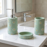 Offre Spéciale : Ensemble d'Accessoires de Salle de Bain Personnalisable en Trois Pièces, Haute Résine, Écologique, Certifié ISO9001, OEM/ODM Disponible pour la Maison