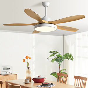 Modern Minimalist <b>Ceiling</b> <b>Fan</b> Light With Led Fixed Blade For Living Room Bedroom Dining Room Silent Inverter <b>Fan</b> Light - Product Image 1