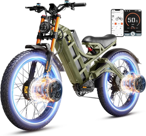 จักรยานไฟฟ้า EAhora Romeo Pro 3 จากโรงงานโดยตรง ระยะทางไกล 5000W มอเตอร์คู่ แบตเตอรี่ลิเธียม 60V 80AH ยางใหญ่ สำหรับใช้งานประจำวัน - Product Image 1