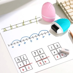 Tampon indispensable de l'enseignant: Tampon à double ligne et grille pour la pratique de l'<span class=keywords><strong>orthographe</strong></span> des mots et la <span class=keywords><strong>correction</strong></span> des erreurs mathématiques - Product Image 1