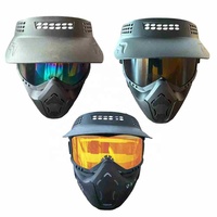 Masque de casque intégral multifonctionnel avec verres de protection PC de différentes couleurs