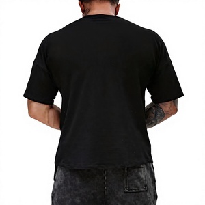 เสื้อยืดออกกำลังกายขนาดใหญ่พิเศษ 220gsm สำหรับผู้ชาย ไซส์พลัส ผ้าฝ้ายหนา สตรีทแวร์ พิมพ์ลายแบบ DTF DTG  เสื้อยืดโอเวอร์ไซส์ - Product Image 2