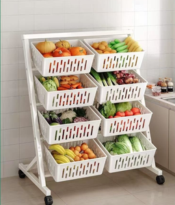Estante <span class=keywords><strong>de</strong></span> Almacenamiento <span class=keywords><strong>de</strong></span> Múltiples Niveles con Almacenamiento Móvil para Refrigerios, Frutas, Verduras, Juguetes, Bebidas, Estante <span class=keywords><strong>de</strong></span> Almacenamiento <span class=keywords><strong>de</strong></span> Pie - Product Image 2