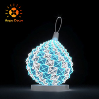 Lanterne de festival en forme de gourde ANPU Lighting, lanterne en tissu imperméable à LED pour parc et festival