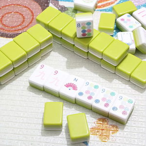 Retro Style Antique Melamine 4-Player <b>Mahjong</b> Boxed <b>Set</b> Wooden Packaging Beijing English Tourist Souvenir Chinese - Product Image 3