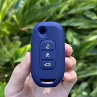 Housse de clé de voiture en silicone de haute qualité pour Kadjar, coque de clé pliable à 3 boutons