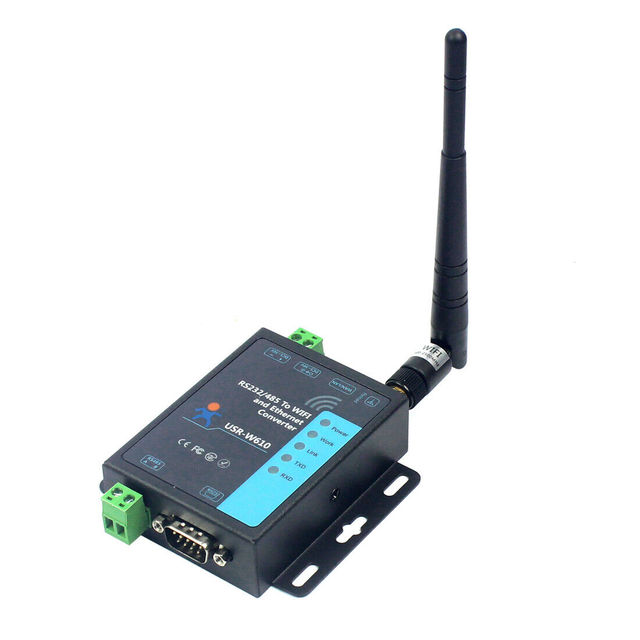USR-W610 RS485/RS232 Support Port Modbus TCP/RTU Industrial WiFi Serial to Ethernet Converter