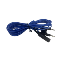 Câble électrique médical plat flexible en silicone 600V, 2 conducteurs, 0,75 mm², 0,05 mm, en cuivre étamé toronné
