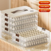 Boîte de Rangement Alimentaire Empilable en Plastique Transparent à 5 Couches et 10L, Idéale pour Aliments Secs et Raviolis, Utilisation en Cuisine - Vente en Gros Usine