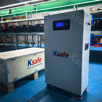 Batterie de stockage d'énergie solaire hybride murale empilable LiFePO4 51.2V 330AH 280AH 660AH avec onduleur, sortie 10-30Kw