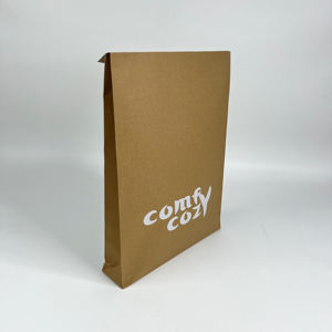 Eco-Friendly Yellow Kraft Paper Bags - Custom White Logo Printed Self-Adhesive Seal Envelope Pouches for <b>Small</b> Business - Product Image 5