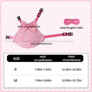 ชุดสายจูงและปลอกคอกระต่าย Habbiful - ไนลอน ป้องกันการหลุดรอด ระบายอากาศ ลายจุด ใช้ได้ทุกฤดู สำหรับการฝึกกลางแจ้ง เดินเล่น และตั้งแคมป์ - Product Image 3