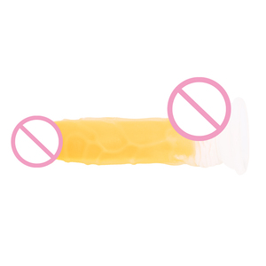 Seksartikelen goedkope prijs kleurrijke realistische zachte jelly dildo kristallen dildo voor vrouwen met sterke zuignap seksspeeltjes - Product Image 4
