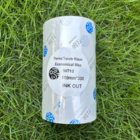Mingyou pabrik OEM 110mm * 300m W731 pita lilin Premium pita tinta Transfer termal pita lilin Printer murah dan ekonomis