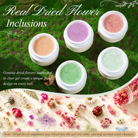 Missgel Flora Garden Builder Gel sans HEMA ni TPO, Gel d'extension d'ongles sans chaleur, Gel de construction pour ongles sans HEMA ni TPO avec fleurs séchées