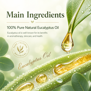 Huile essentielle d'eucalyptus naturelle de qualité thérapeutique pour diffuseur, massage corporel, soin de la peau, relaxation corporelle, apaisement des sens - Product Image 5