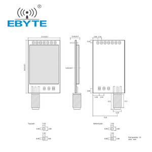 อีไบท์ E34-2G4H20D Nrf24l01 เครื่องส่งสัญญาณเสียงไร้สาย 24 กิกะเฮิร์ตซ์เสาอากาศ SPI พลังงานต่ำ Tx Rx Nrf24l01p 2.4 กิกะเฮิร์ตซ์โมดูล Rf - Product Image 6