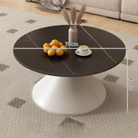 Table basse en métal, style nordique, ensemble de meubles, table ronde moderne, table d'appoint, table à thé, table d'appoint latérale, table basse en marbre blanc de luxe pour salon