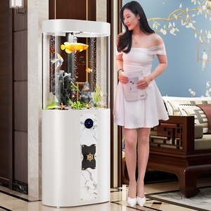 Modern middelgroot acryl <span class=keywords><strong>aquarium</strong></span> met bodemfilter voor tropische kleine huisvissen, geen waterverversing nodig, geschikt voor de woonkamer - Product Image 2