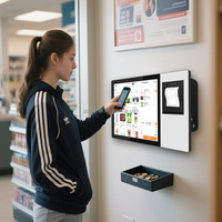 Terminal de paiement sans surveillance Sinmar 17 pouces à écran tactile, kiosque mural en libre-service avec imprimante intégrée