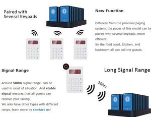 JT-9102 không dây rung thanh thức ăn nhanh quán cà phê nhà hàng khách hàng beeper 20 Coaster nhắn tin buzzer khách hàng đợi phân trang hệ thống - Product Image 4