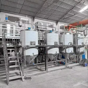 Equipamento de refinaria de óleo comestível para máquina de refino de óleo de palma bruto 20T