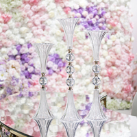 Vase à fleurs en résine de luxe moderne Martina, de haute qualité, électroplaqué, 48/55/63 cm, prix bas, décorations de table de mariage