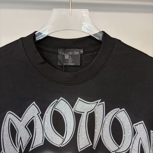 Camiseta de Manga Corta para Hombre, Diseño Urbano, 100% Algodón, Estampado Retro de Grafiti, Corte Holgado, con Diamantes - Product Image 6