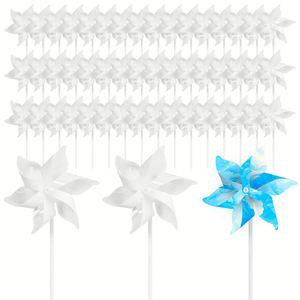 Bulk White Pinwheels Craft Blank Product Sublimation Blanks Pinwheel <b>Wind</b> Spinners - Product Image 1